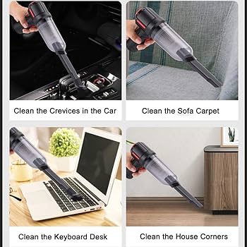 Powerful Rechargeable 3 in 1 Portable Vacuum Cleaner Duster Blower Air Pump Wireless Handheld Clean Microscopic Dust From Car, Home, Computer, Laptop, Flower, Mirror, Vehicle Interior Cleaner