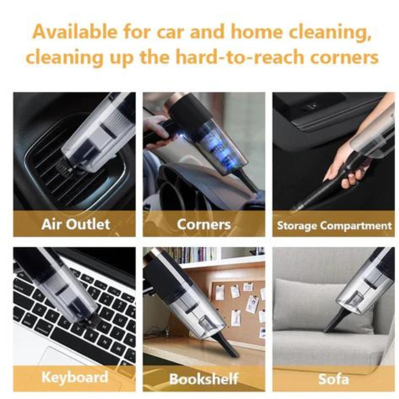 Powerful Rechargeable 3 in 1 Portable Vacuum Cleaner Duster Blower Air Pump Wireless Handheld Clean Microscopic Dust From Car, Home, Computer, Laptop, Flower, Mirror, Vehicle Interior Cleaner