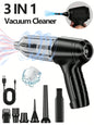 Powerful Rechargeable 3 in 1 Portable Vacuum Cleaner Duster Blower Air Pump Wireless Handheld Clean Microscopic Dust From Car, Home, Computer, Laptop, Flower, Mirror, Vehicle Interior Cleaner